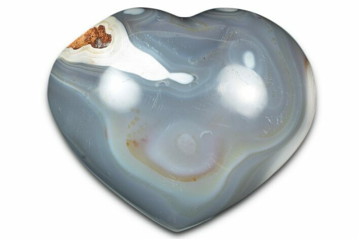 Wide Orca Agate Heart - Madagascar #341689